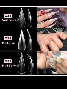 120 pièces 3D Stiletto <span class=keywords><strong>faux</strong></span> ongles conseils Transparent aigle <span class=keywords><strong>griffe</strong></span> presse sur les ongles couverture complète doux Gel Extension conseils moules - Product Image 6
