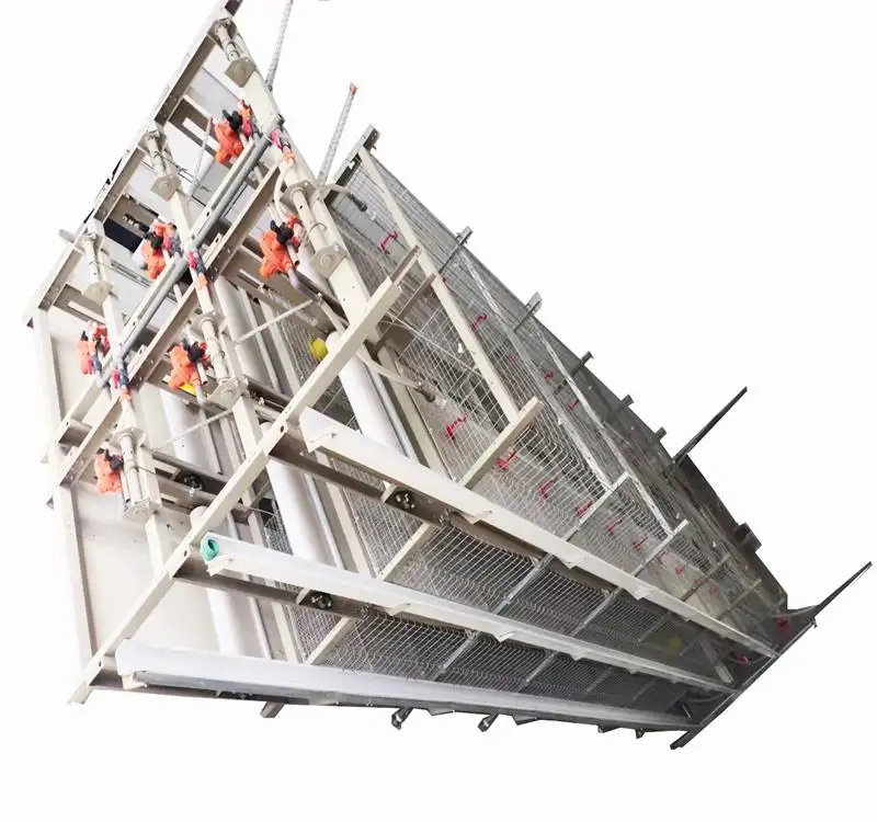 Broiler Chicken Farming Poultry Equipment Cage Broiler cage with feeder