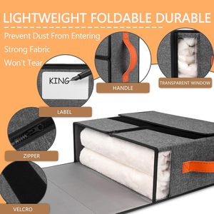 4 Pack Foldable Rectangle Linen <b>Bed</b> Sheet & Bedding Organizer with 35L Capacity 41x34x14CM - Product Image 3