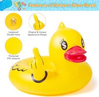 Bouée de piscine gonflable amusante en forme de canard, en PVC, grande taille, pour enfant et adulte