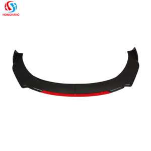 Honghang Sản Xuất Phụ Tùng Ô Tô Bộ Chia Môi Cản Trước Bằng Sợi Cacbon Thông Dụng 4 Chiếc Màu Đen + Đỏ - Product Image 4
