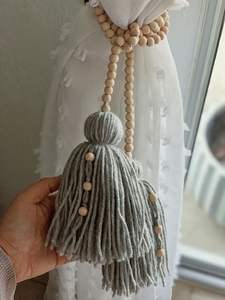 Rideau de boucle de rideau de lanière de rideau de qualité à la maison nordique avec des accessoires de décoration de dentelle de gland - Product Image 6