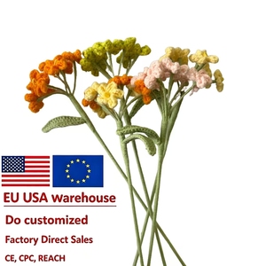 <span class=keywords><strong>Flores</strong></span> de No Me Olvides (Forget-Me-Not) Tejidas a Crochet, Ramo Artificial de Lana, <span class=keywords><strong>Flores</strong></span> de Hilo para Decoración del Hogar y Regalos - Product Image 1