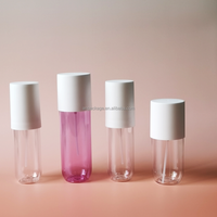 Flacon de parfum cylindrique vide en PET coloré personnalisé, rechargeable, avec bouchon blanc, pour parfum, plat, en vrac, 24/410, 300 ml