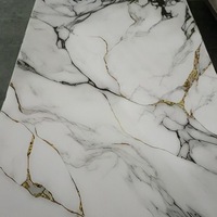 Panneau décoratif en marbre artificiel 2,3 mm 4x8 pieds, classe B1 ignifuge standard, panneau mural pour l'hygiène hospitalière, qualité standard d'exportation