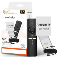 Boîtier TV intelligent TV98 ATV X6 Clé pour téléviseur Android 14 Wifi 4G 5G 8K 4K H313 Lecteur multimédia PK TV98 ATV 8K BT5.0 2GB 8GB Télécommande vocale iptv