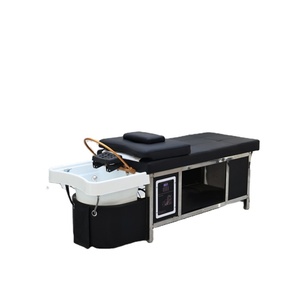 Table de lavage de luxe Kisen avec système de pompe à eau silencieuse, incluant la thérapie vapeur du cuir chevelu et le traitement lumineux - Product Image 1