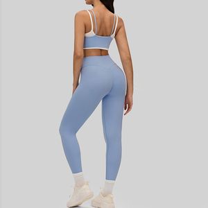 Conjuntos <span class=keywords><strong>de</strong></span> Yoga YIYI 2026 para <span class=keywords><strong>Mujer</strong></span>, 2 Piezas, Bloques <span class=keywords><strong>de</strong></span> Color, Sujetador Deportivo <span class=keywords><strong>con</strong></span> Tirantes, Leggings <span class=keywords><strong>de</strong></span> Cintura Alta, Transpirables, para Gimnasio y Pilates - Product Image 3