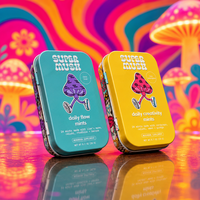 Boîte en métal à couvercle articulé pour bonbons à la menthe, personnalisée avec logo en relief, échantillon gratuit en gros