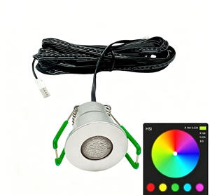 <span class=keywords><strong>Spot</strong></span> encastré <span class=keywords><strong>LED</strong></span> mini RGB 8x3W en aluminium, dimmable, étanche pour véranda ou jardin - Product Image 2