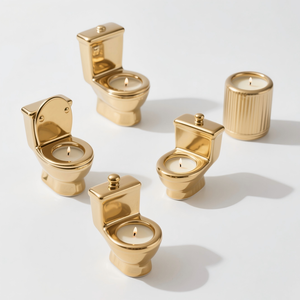 Novelty Golden Toilet Money Jar, <strong>Funny</strong> Resin Coin Bank, Creative White Elephant Gag <strong>Gift</strong>, Unique Office Desktop Ornament - Product Image 2
