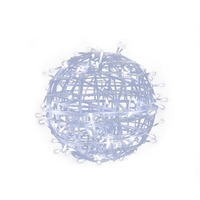 Globe de rotin LED de 20cm et 30cm, boule de lanterne d'arbre de Noël suspendue IP44 pour la décoration de paysage de rue et de jardin de mariage