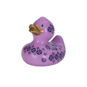 Wholesale Custom Ornament Well-Painted Kid's Duck Purple Duck Toy For Play Decoration