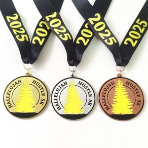 Medalla Deportiva Personalizada al por Mayor, de Metal (Oro, Plata, Cobre), Estilo Antiguo y Moderno, para Triatlón y Maratón - Product Image 2