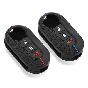 Custodia per chiave in Silicone per <span class=keywords><strong>Fiat</strong></span> Palio 500 Panda <span class=keywords><strong>Punto</strong></span> attraente Lancia Musa <span class=keywords><strong>Grande</strong></span> 500L Ducato portachiavi portachiavi per <span class=keywords><strong>auto</strong></span> - Product Image 4