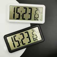 AIKS AK-2199 Minimalistischer Digitaler Wecker aus Kunststoff mit Ewiger Kalenderfunktion, Thermometer, LED-Anzeige, Smart Desktop- und Wandmontage für Kinder