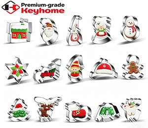 <span class=keywords><strong>Emporte</strong></span>-pièces de Noël personnalisés 2026 en acier inoxydable, moule à biscuits, outils de pâtisserie DIY, conception et logo personnalisés, directement de l'usine OEM ODM - Product Image 1