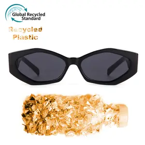 Großhandel Custom Rpctg Rpet Recycled Sonnenbrille Luxus Frauen Sonnenbrille Flaschen Kunststoff Recycled Brille Umwelt freundliche Sonnenbrille