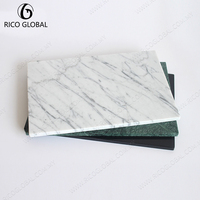 Collection de plats, plateaux et bols décoratifs en marbre vert malaisien OEM PL-002B-INGR pour ensembles de salle à manger tendance