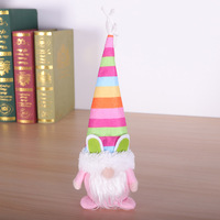 Dekorasi Paskah Terlaris Boneka Tanpa Wajah Kreatif Ornamen Kurcaci Berdiri Mainan Gnome Kelinci Warna-warni untuk Dekorasi Rumah Festival