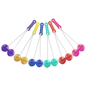 Alta qualidade plástico som maker bolas em um clacker string clique para crianças