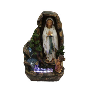 <span class=keywords><strong>Fontaine</strong></span> d'intérieur personnalisée en polyrésine, <span class=keywords><strong>fontaine</strong></span> religieuse catholique en résine, crèche de la Vierge <span class=keywords><strong>Marie</strong></span> avec lumières LED - Product Image 4