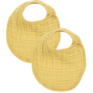 Bavoirs en mousseline de bambou certifiés OEKO, <span class=keywords><strong>6</strong></span> couches, absorbants, lavables, unisexes, pour nouveau-nés, pour la dentition, couleur unie, bouton pression - Product Image 1