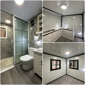 HeSHi Casa Contenedor Prefabricada Moderna, Módulo de Oficina Rectangular, Exterior Gris, Puertas de Vidrio - Product Image 5
