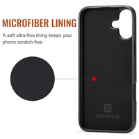 Pour iPhone 16 Plus iPhone16 Pro Max 16e Coque DG. Fournisseur d'étuis de téléphone en cuir antichoc avec portefeuille magnétique détachable MING M2