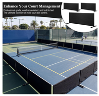 Barrière de tennis pliable en Oxford pour pickleballs, sur mesure, stable et durable, taille 5'*2.4', équipement de court