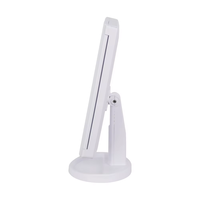 Miroir de maquillage pliable à trois volets avec logo personnalisé, éclairage LED portable, écran tactile intelligent, miroir cosmétique pliable sur pied