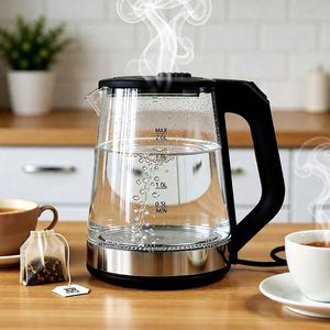 Hervidor Eléctrico Inalámbrico de 2L con Control de Temperatura, 1500W, para Preparar Té, Uso Doméstico, Exterior, Hotel, Compatible con USB - Product Image 1