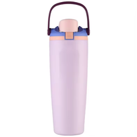Bouteille d'eau isotherme à double paroi en acier inoxydable 316 à ouverture rapide, avec couvercle verrouillable, pour le sport