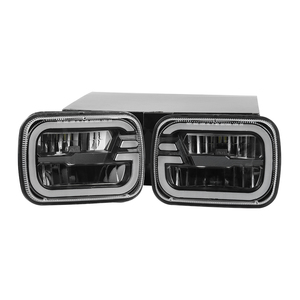 Accessoires automobiles pour anciennes Jeep Cherokee XJ Comanche MJ <span class=keywords><strong>Wrangler</strong></span> <span class=keywords><strong>YJ</strong></span>, phares LED carrés 5x7 pouces, blanc/ambre, halo - Product Image 6