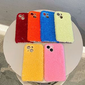 Funda de TPU para Teléfono Celular <span class=keywords><strong>iPhone</strong></span> 17 Pro Max, Color Sólido Invernal, Felpa de Peluche Suave - Product Image 4