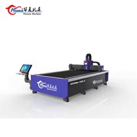 Mesin Pemotong Laser Serat Logam Kecepatan Tinggi 1000W Merek HuaXia Cina Harga Terjangkau Kontrol Otomatis CNC Bench-Top