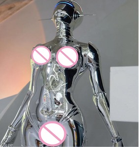 Estatua <span class=keywords><strong>de</strong></span> Robot Mecánico con Luz LED, Sora Yamaki, Maniquí Electrochapado, Robot Femenino <span class=keywords><strong>de</strong></span> Acción, <span class=keywords><strong>para</strong></span> KTV, Club Nocturno, Bar - Product Image 4
