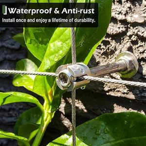 Abrazadera de Cable de Acero Inoxidable 316 de Estilo Moderno, 3 mm, Acabado Pulido, para Soporte de Plantas y Enredaderas - Product Image 4