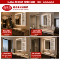 Fullkenlight Armoire de toilette murale moderne à porte simple avec miroir, éclairage LED et fonction anti-buée pour salle de bain