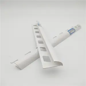 Plastic PVC Extrusion Corner Profiles Decorative Building Materials for ceramic tile connection