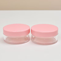 Emballage cosmétique pour maquillage, 20 g, pollen de cerisier, flacon transparent sans filtre, boîte à poudre ronde