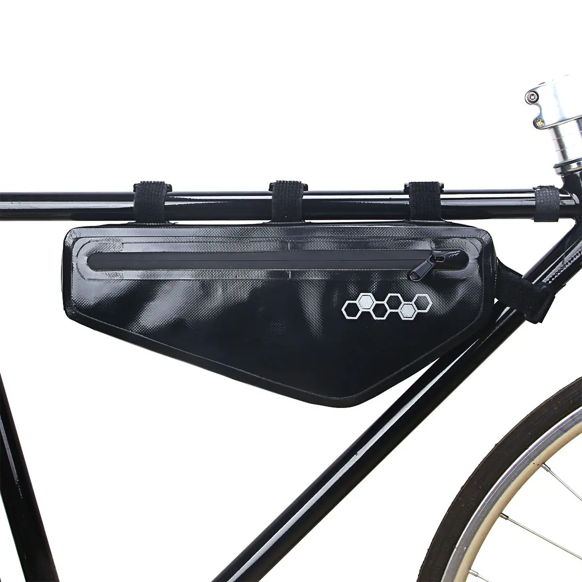 Waterproof bicycle triangle bag upper tube bag front beam bag large capacity mountain bike riding equipment