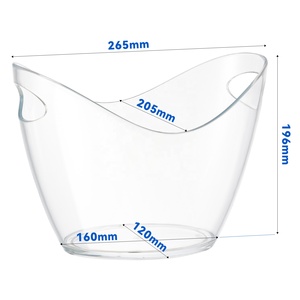 Màu xanh lá cây ánh sáng lên Xô đá 3.5L xử lý nhựa Xô đá bia xô cho Câu lạc bộ đêm bên - Product Image 4