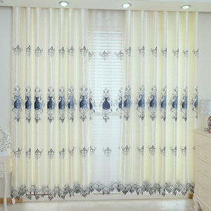 Vendita calda fantasia progettata 100% poliestere ricamato <span class=keywords><strong>tende</strong></span> termiche oscuranti <span class=keywords><strong>Beige</strong></span> per la casa 260cm - Product Image 1