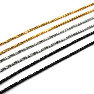 Cadena de Acero de Titanio Dorado con Eslabones, Ajustable, Simple, Moderna y Elegante, de 2 mm a 5 mm, para Hombre y Mujer - Product Image 1