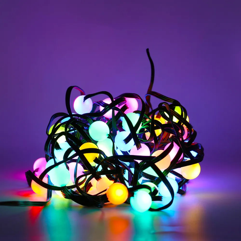 Christmas Tree Decoration LED String Light Smart RGB Light Customized App Remote Control Light