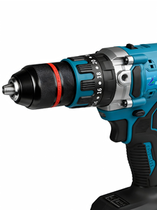 Taladro percutor inalámbrico <span class=keywords><strong>de</strong></span> litio <span class=keywords><strong>de</strong></span> 21 V azul, con brocas prácticas para diversas tareas - Product Image 2