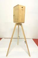 Huanyji HYJ-WiP-3 Photomaton à impression instantanée avec miroir, compatible iPad/GoPro/Caméra/DSLR, Wi-Fi/Bluetooth/NFC, télécommande en bois