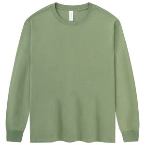 เสื้อสเวตเตอร์คอกลมแขนยาวแบบสวมหัวสำหรับผู้ชายเสื้อสเวตเตอร์ผ้าคอตตอนถักสีพื้นผ้าเจอร์100% ออกแบบโลโก้ได้ตามต้องการ - Product Image 5