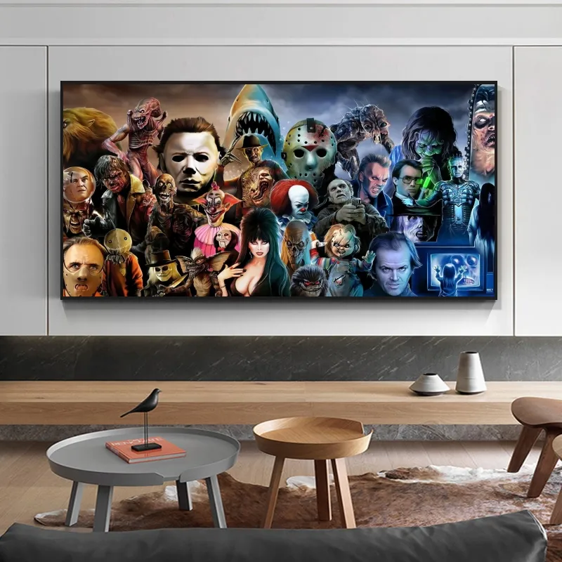 Movie Villain Bad Guys Collection Hanging Pictures Wall Posters for Living Room Decor Cuadros Decoration Canvas Paintings